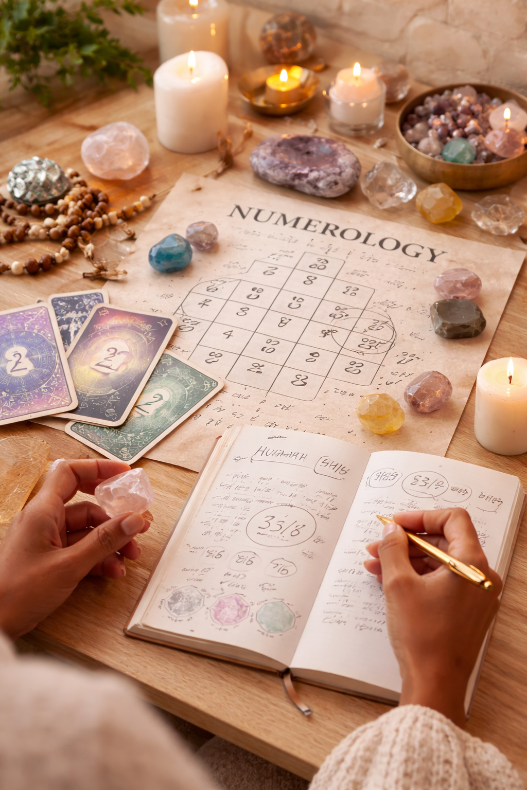 Numerology Session with Crystals and Tarot