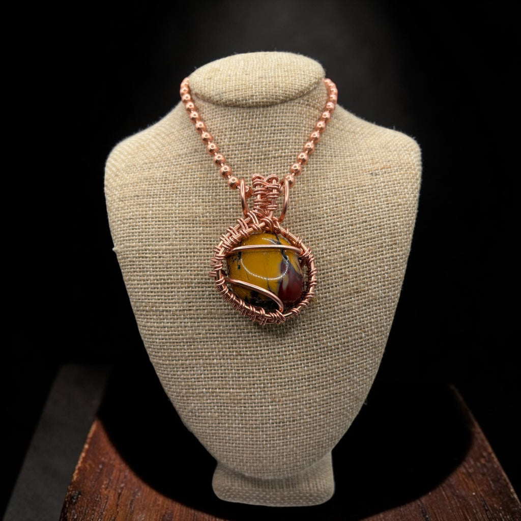 Mookaite Creativity Weave 24” Copper Necklace