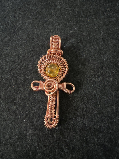 Small Copper Ankh Necklace