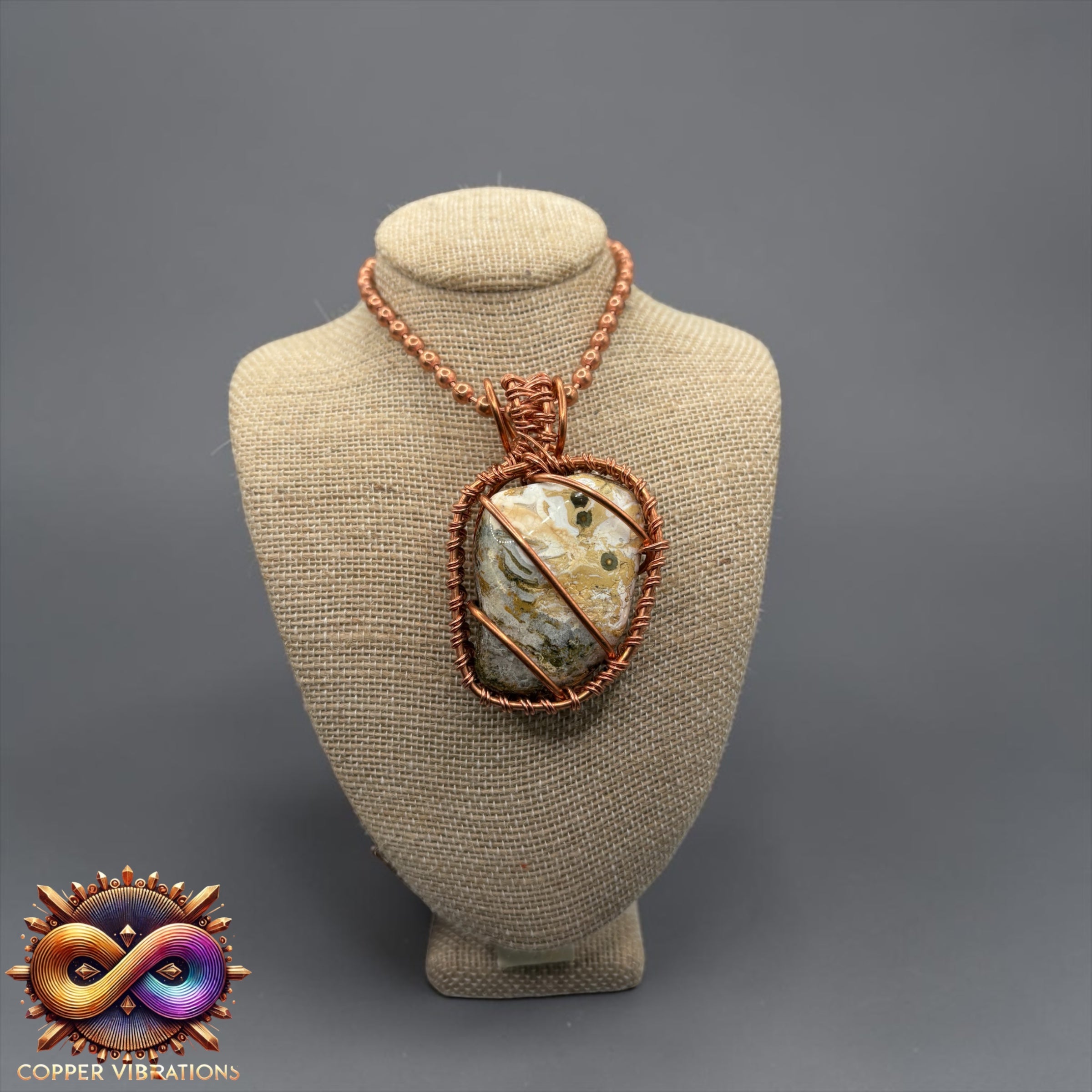 Ocean Jasper 24” Copper Necklace