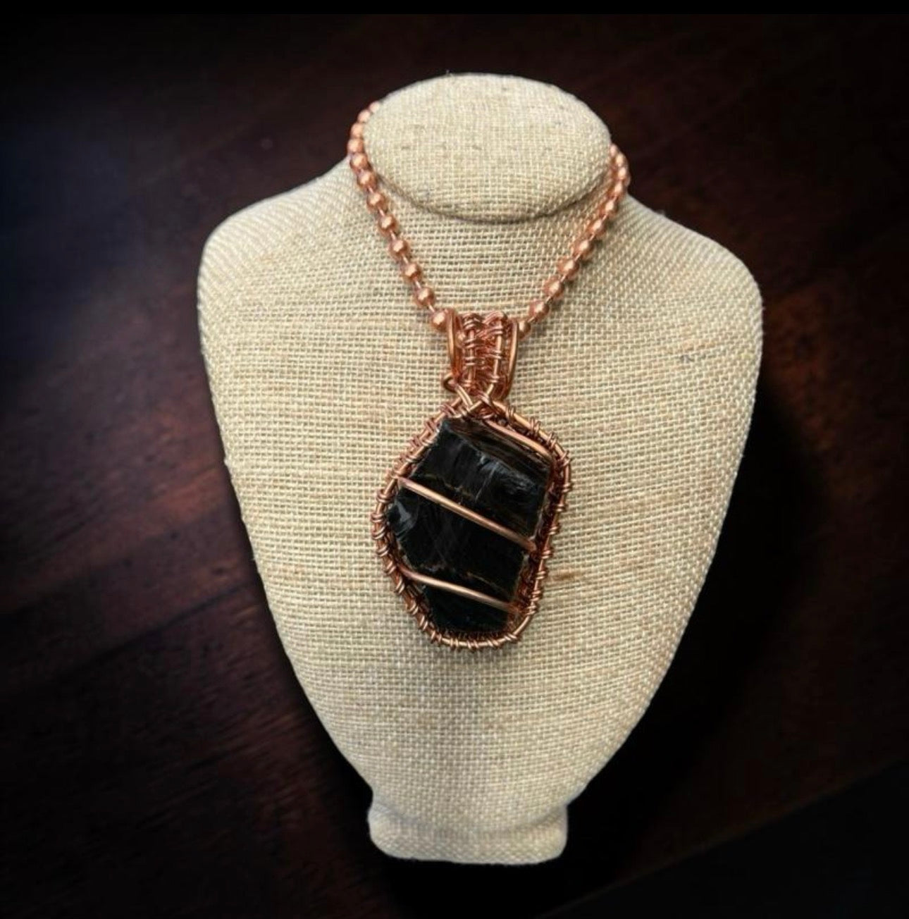 Raw Black Obsidian Creativity Weave 24” Necklace