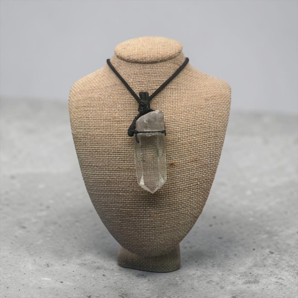 Raw Clear Quartz (Black String)