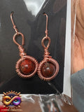 Red Jasper CQ Copper Earrings