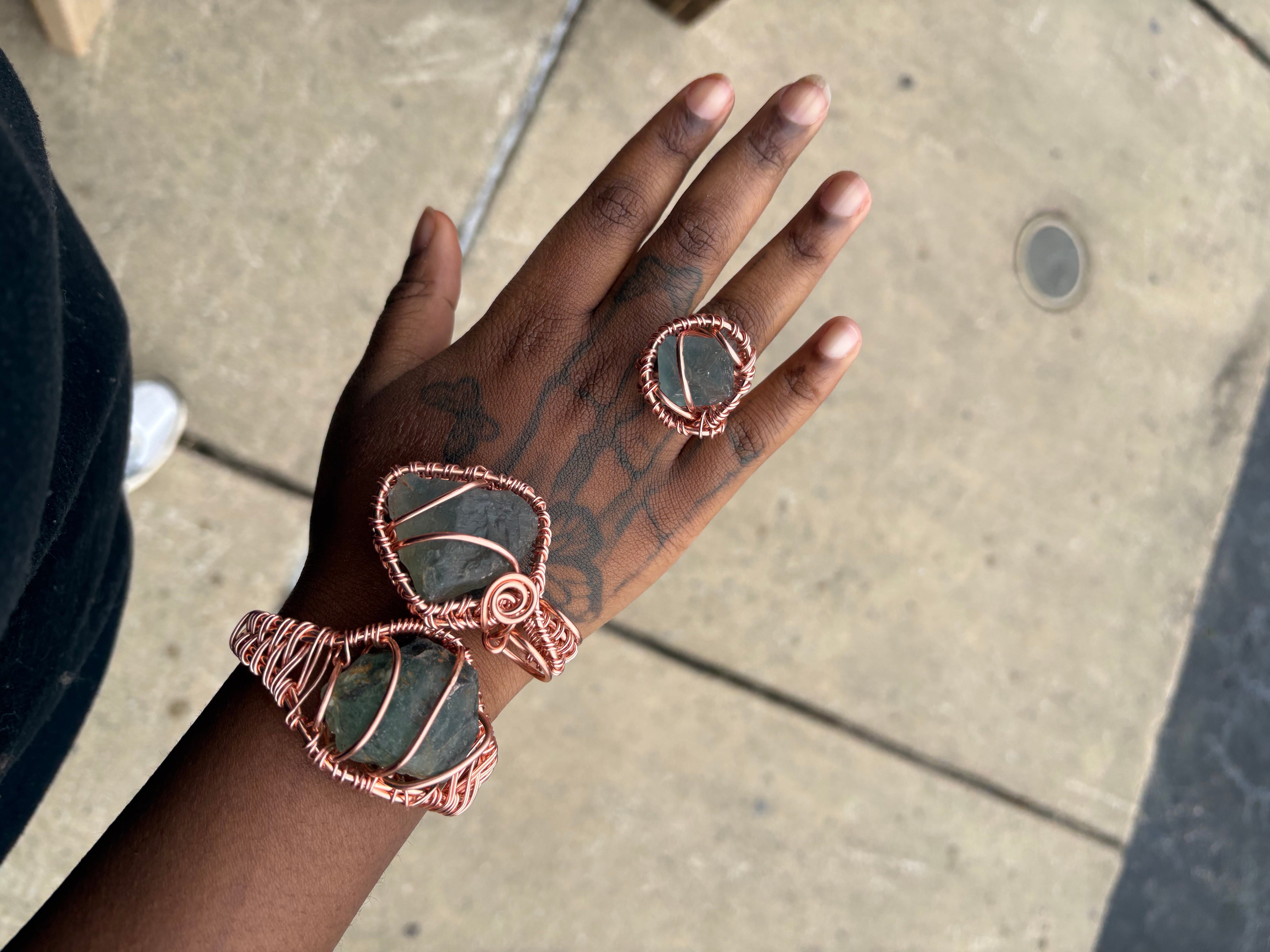 Raw Flourite 3pc Set