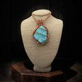 Raw Hemimorphite 24” Copper Necklace