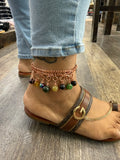 Gemstone Beaded Copper Anklet