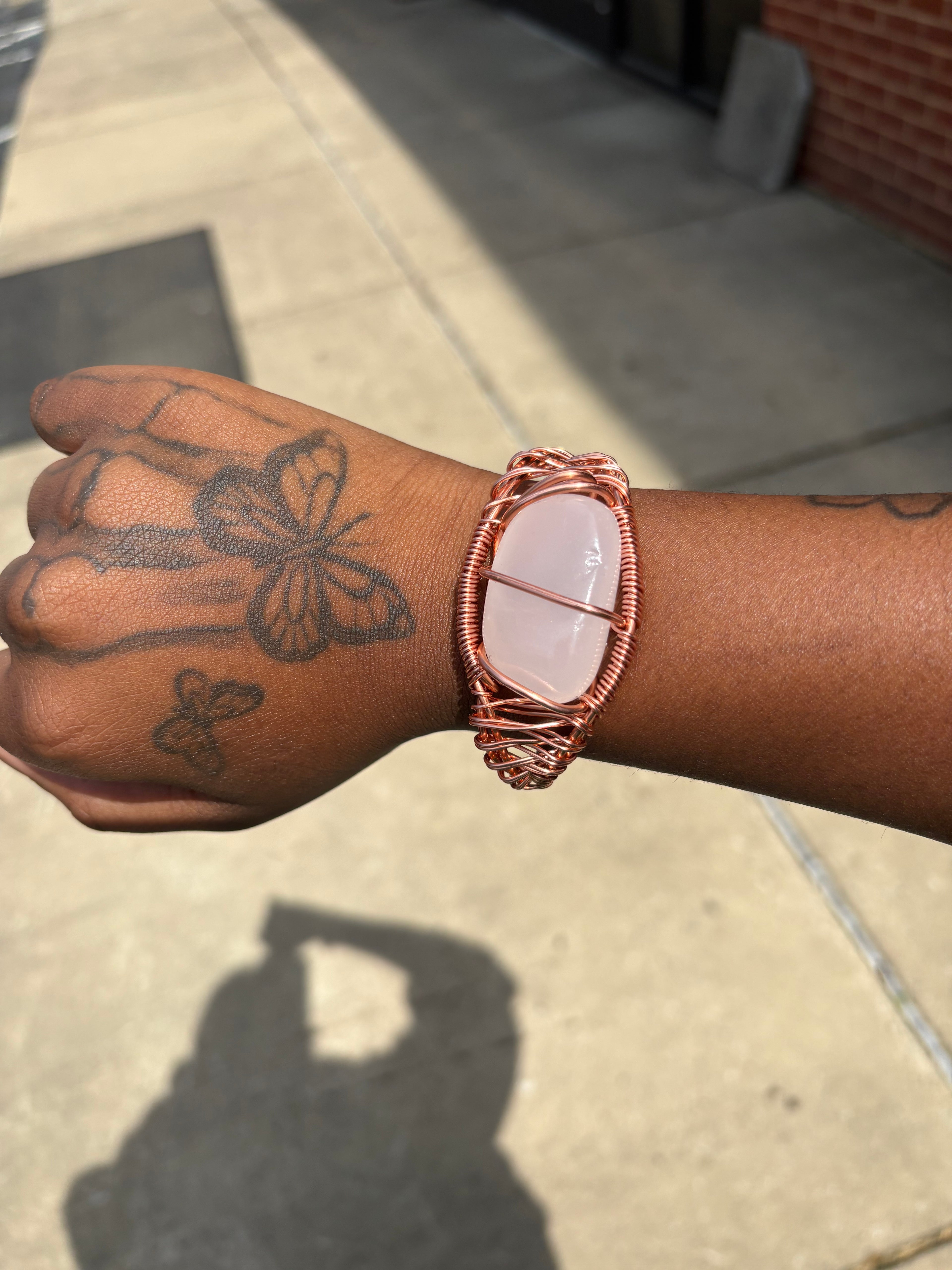 Pink Mangano Calcite Bracelet