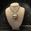 Thick Gauge Copper Wrappped Gemstone Sphere Necklaces