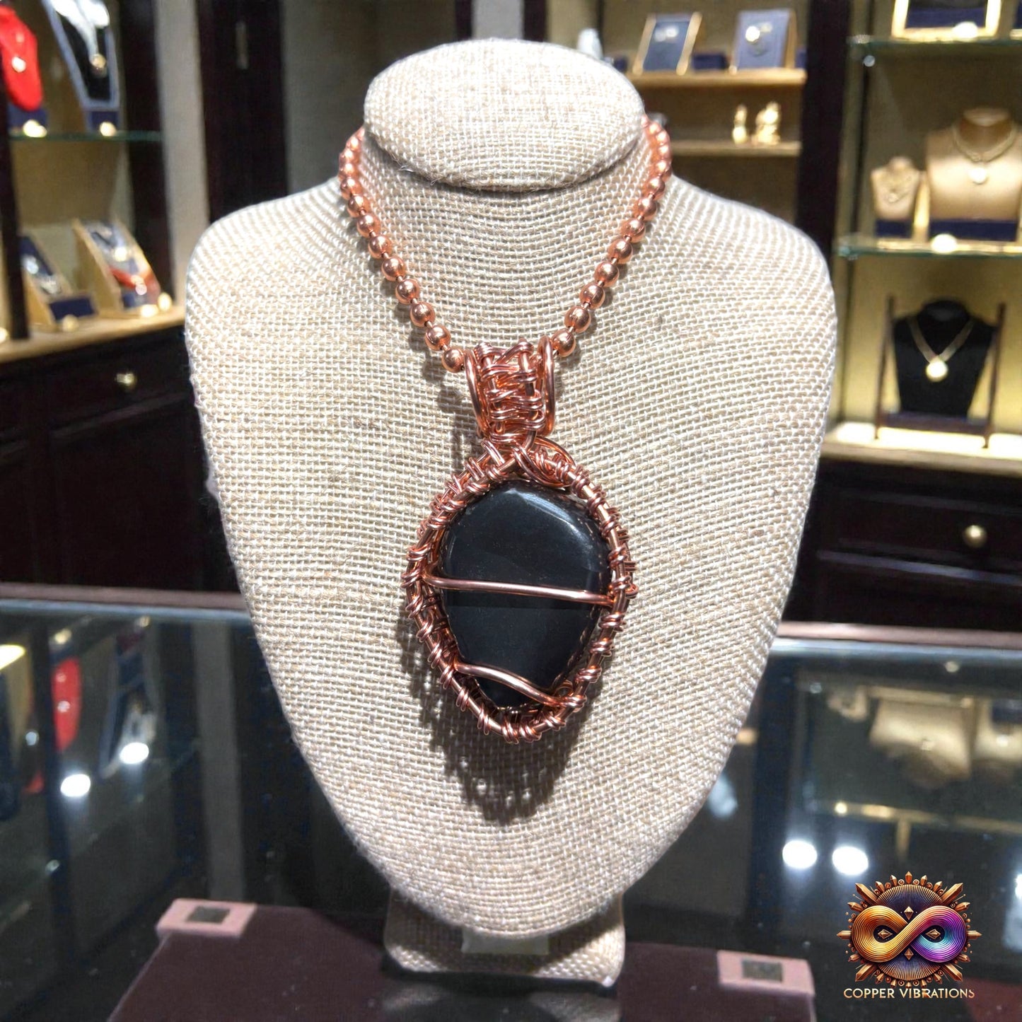 Shungite 24” Copper Necklace