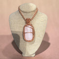 Pink Mangano Calcite Capsule Necklace