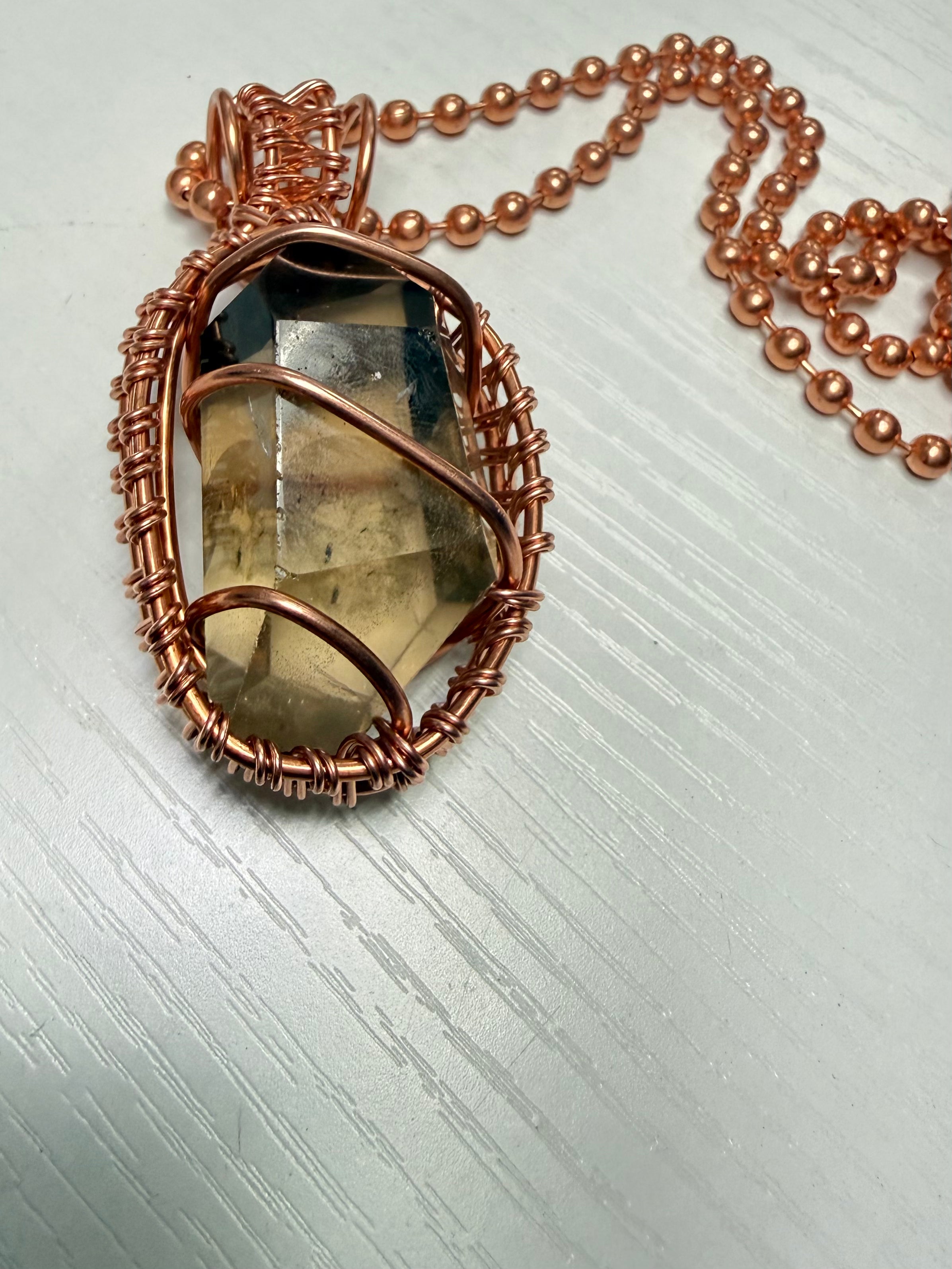 Smoky Quartz Faceted Necklace