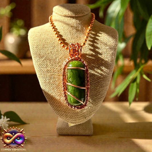 Chunky Jade Capsule Necklace