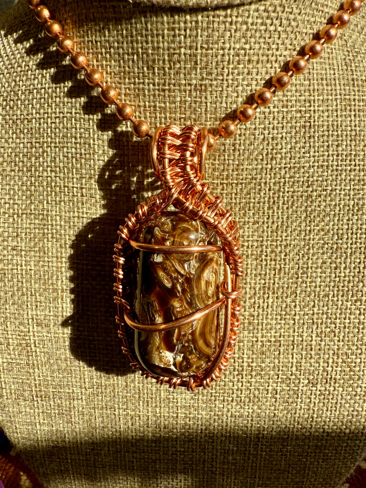 Chocolate Calcite Capsule 24” Necklace