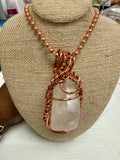 Clear Quartz 24” Copper Necklace