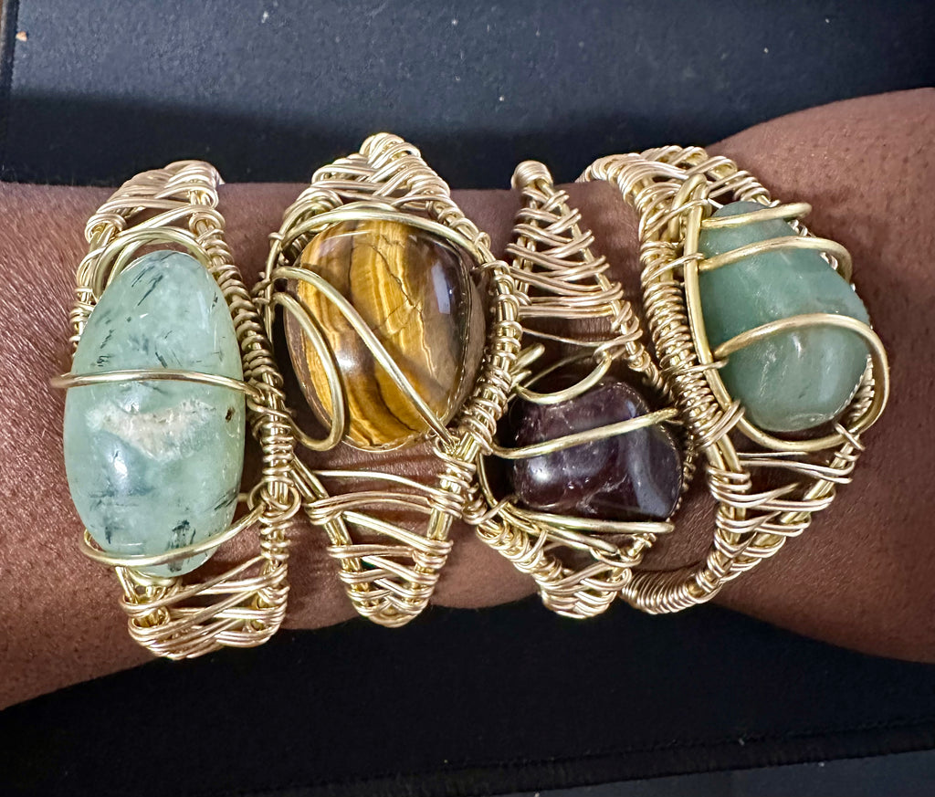 Brass Gemstone Bracelets