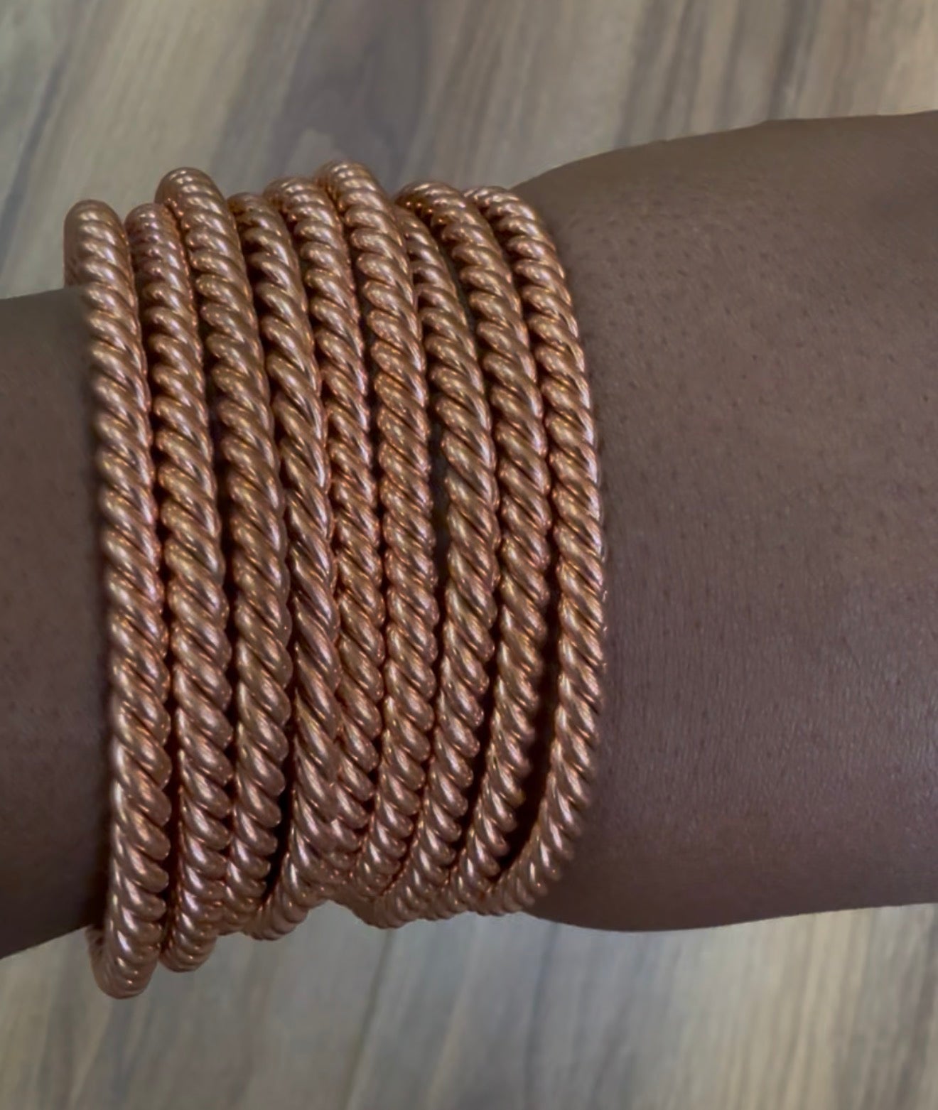 Twined Copper Bracelets