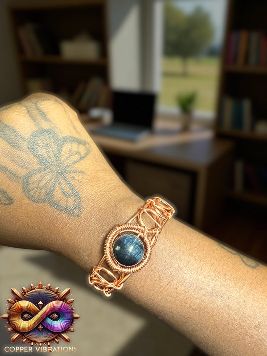 Blue Tigers Eye Bracelet #1