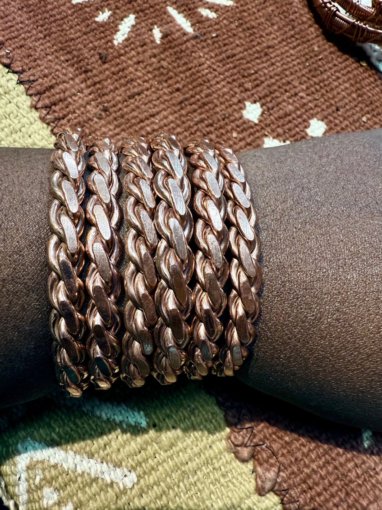 Braided Copper Bangles