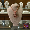 Smokey Quartz Heart 24” Copper  Necklace