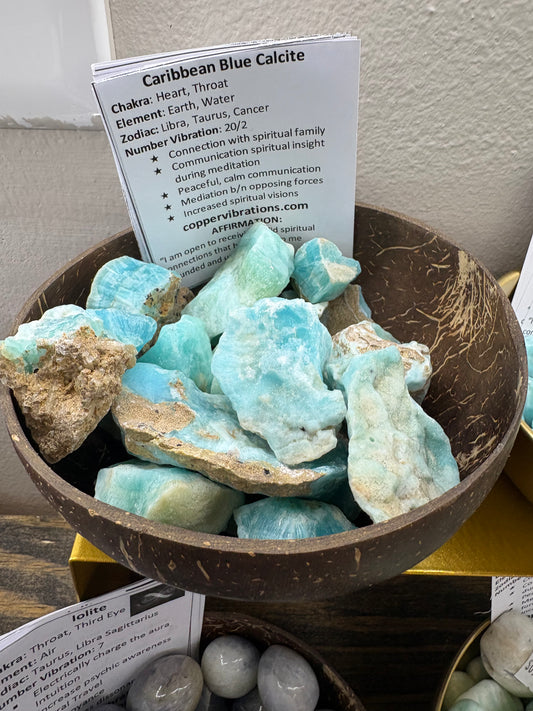 Raw Caribbean Blue Calcite