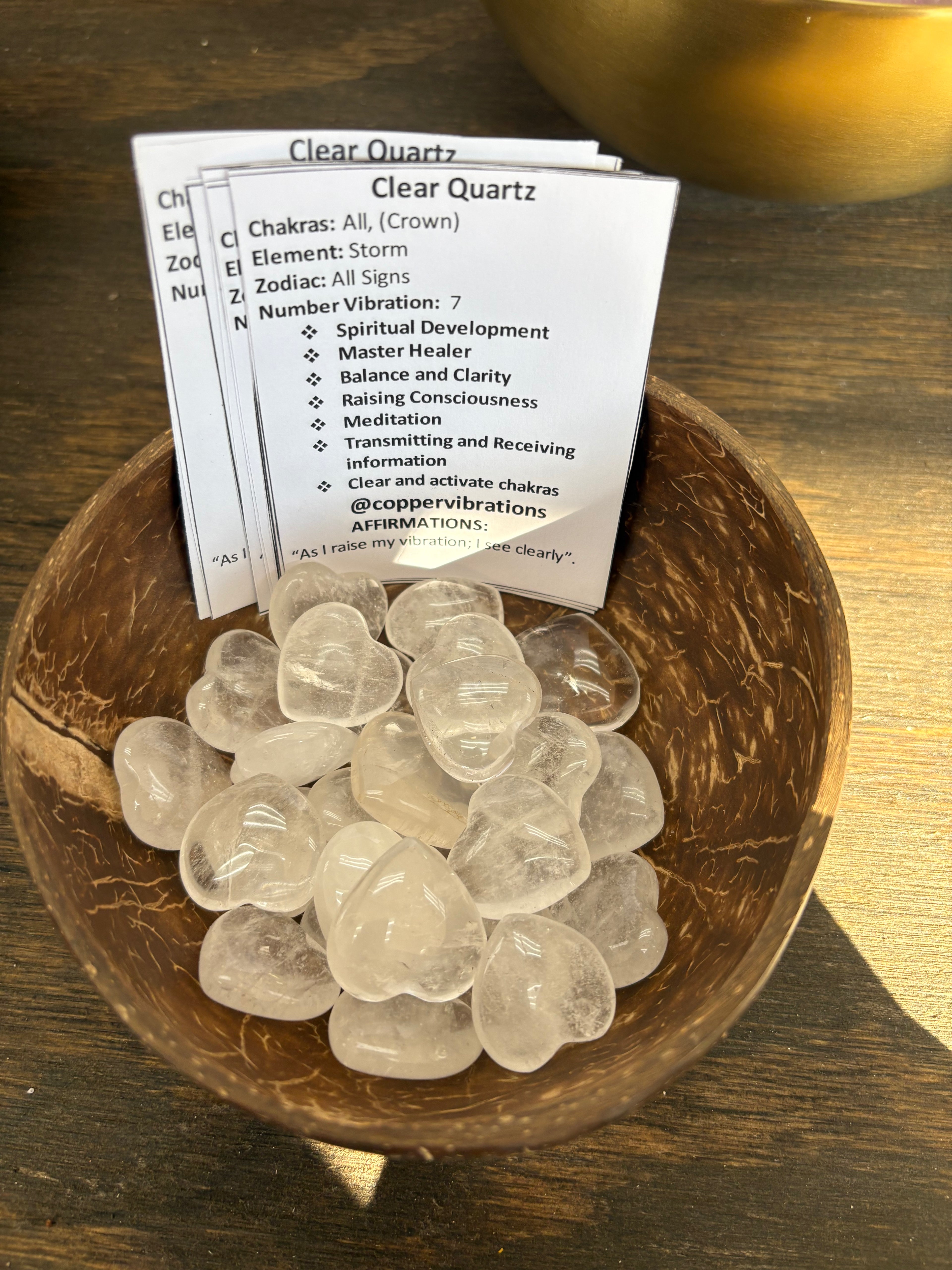 Clear Quartz Mini Heart