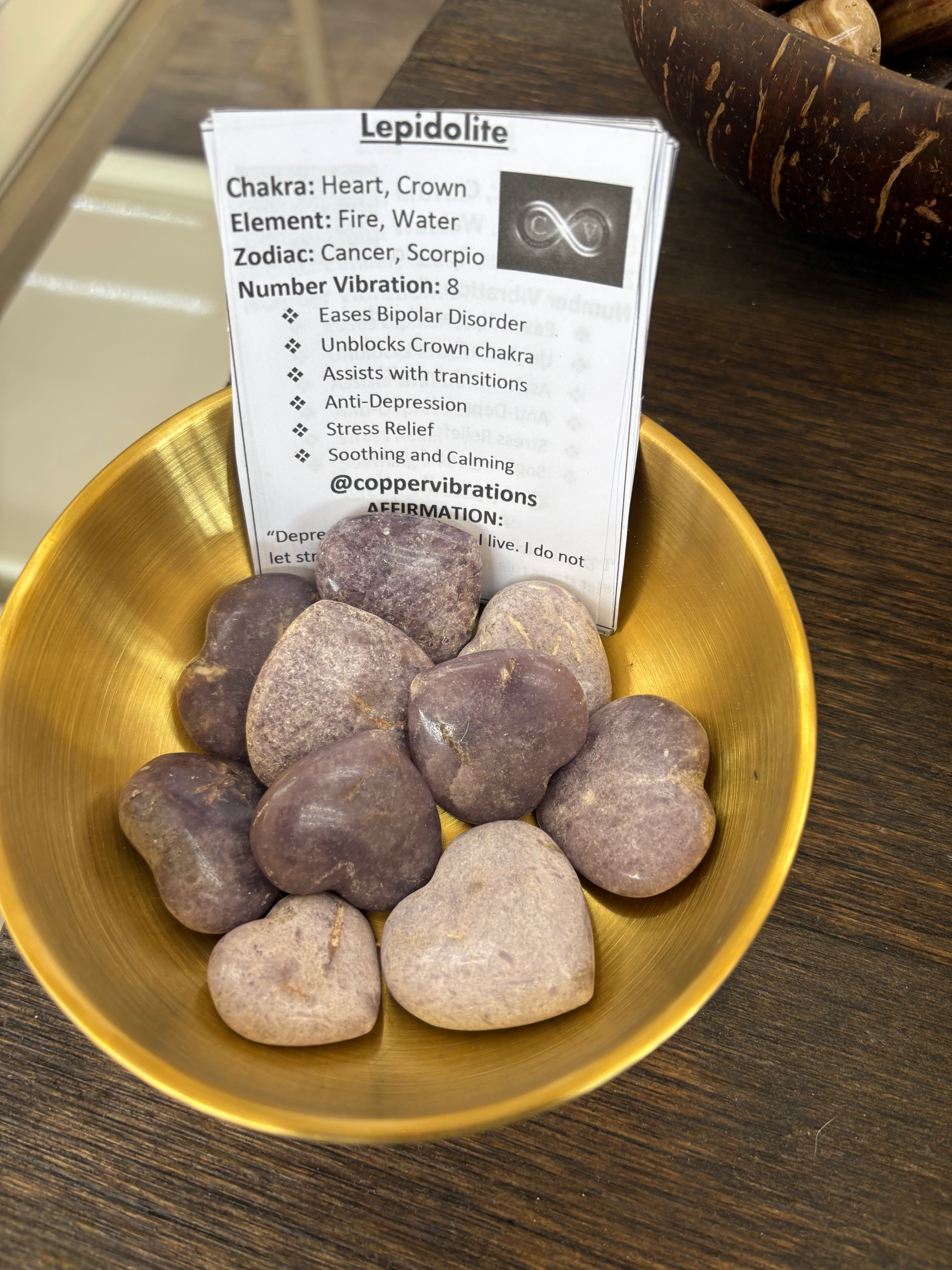 Lepidolite Heart