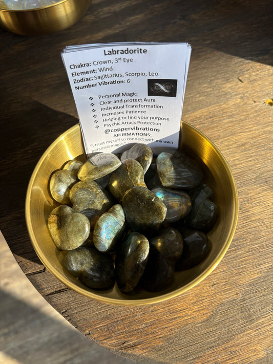 Labradorite Heart
