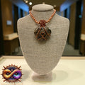Chocolate Calcite Heart 24” Copper Necklace