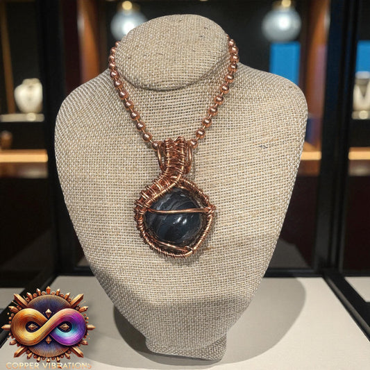 Black Onyx 24” Copper Necklace