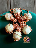 Pistachio Calcite Sphere 24” Necklace