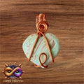 Small Caribbean Blue Calcite Heart Necklace