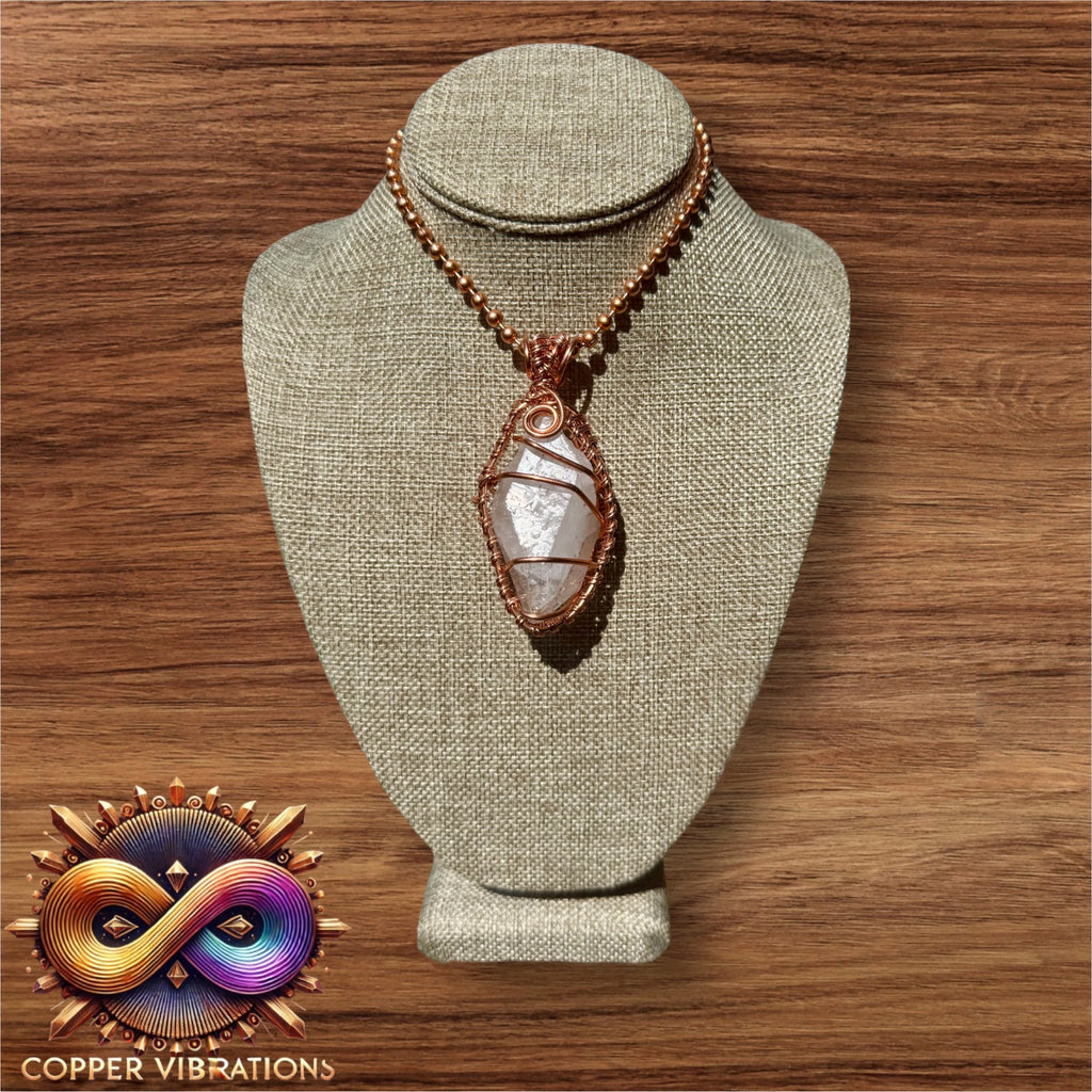 Clear Quartz 24” Copper Necklace