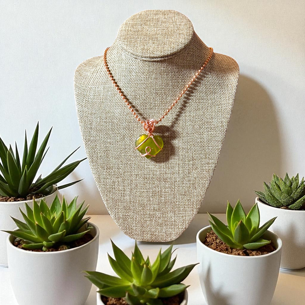 Jade Mini Heart 24” Small Necklace 