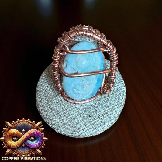 Caribbean Blue Calcite Ring
