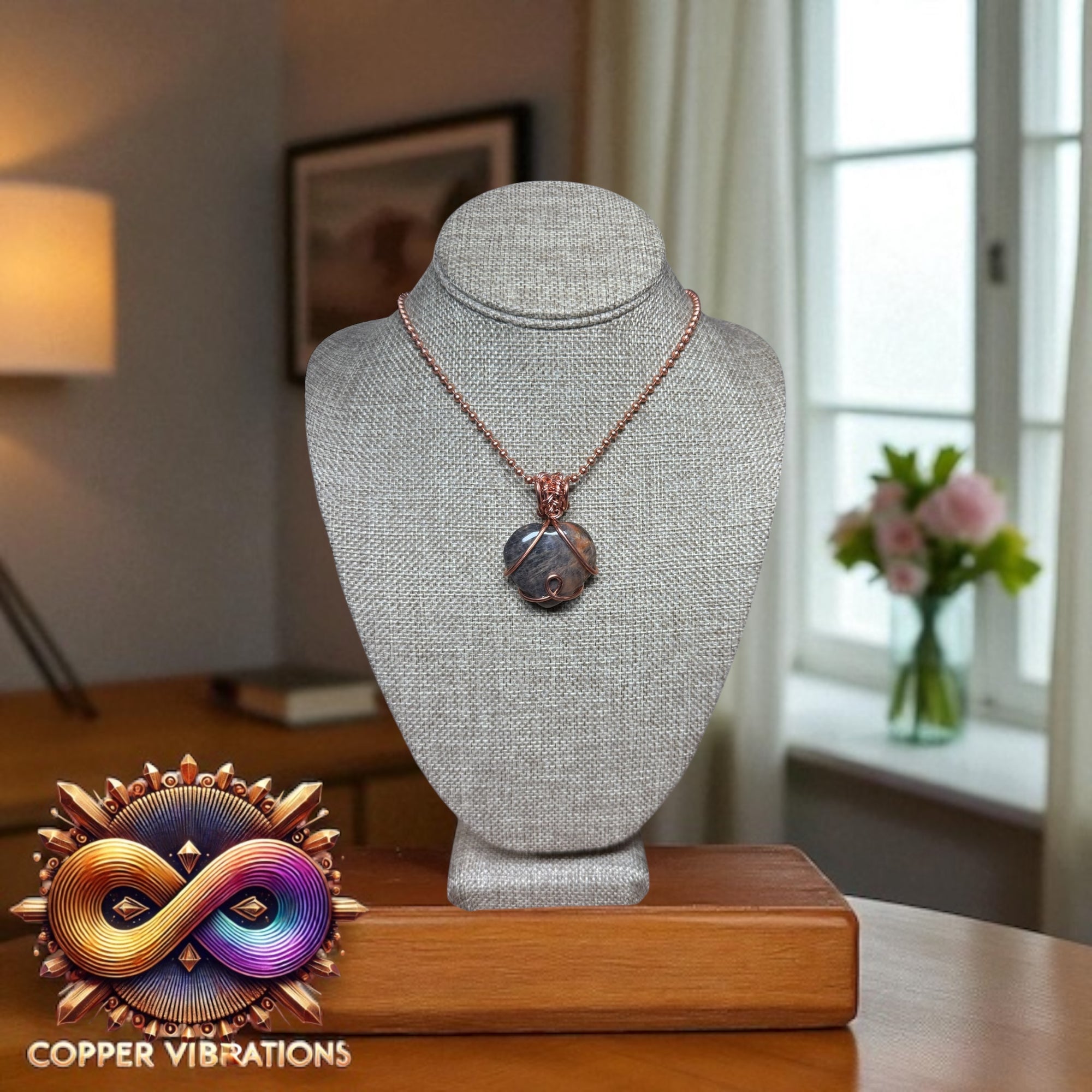 Black Moonstone Necklace #1