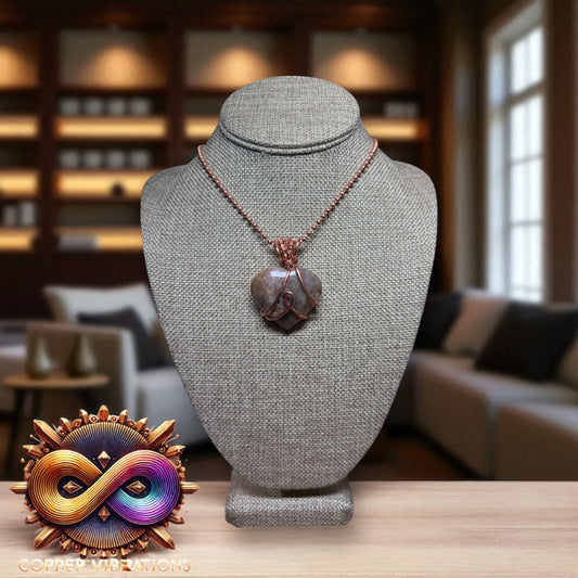 Black Moonstone Heart Necklace