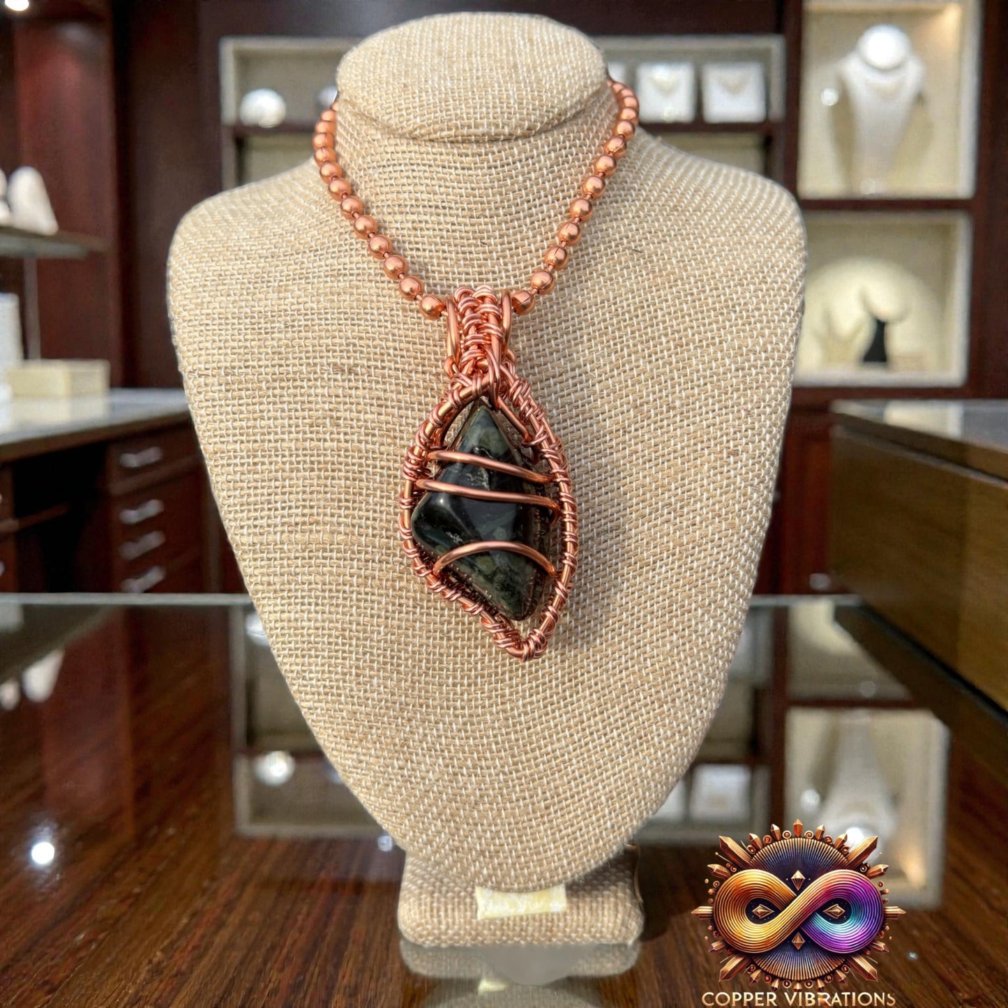 Kabamba Jasper 24” Copper Necklace