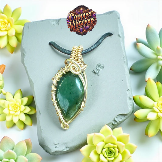 14 Karat Gold Filled Jade Necklace