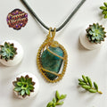 14K Gold-Filled Blue Apatite Pendant