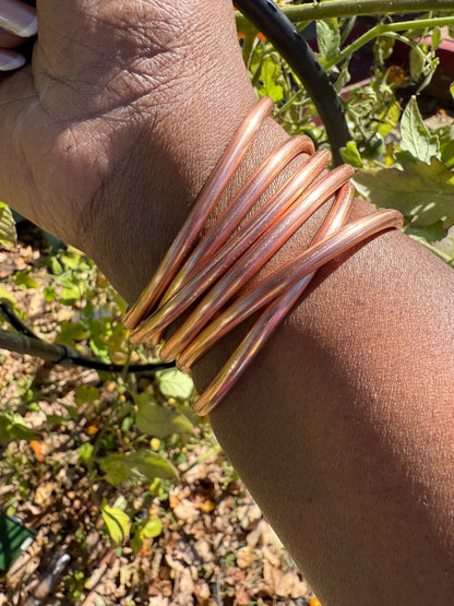 Thick Gauge Weighted Copper Bangles