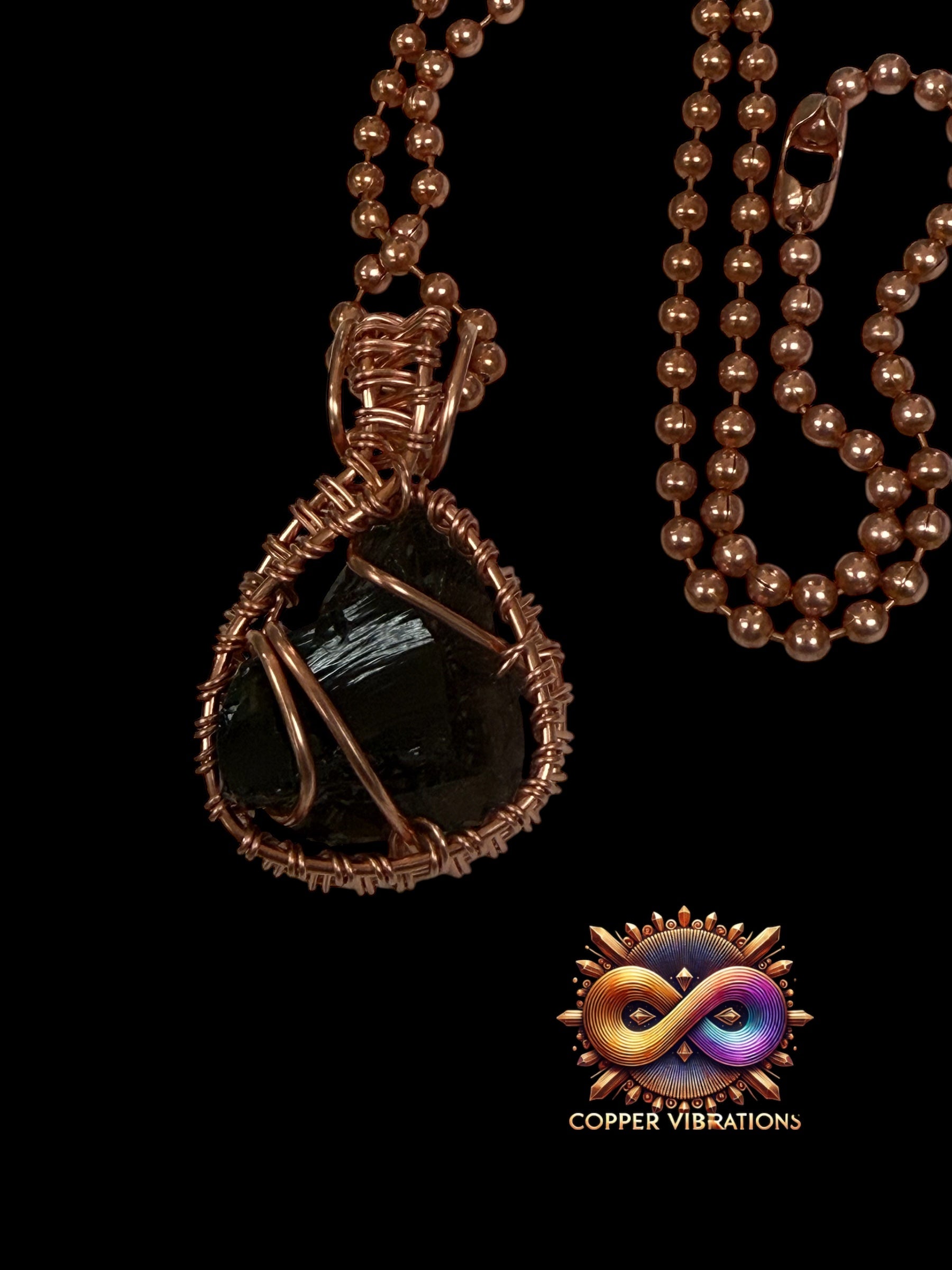 Raw Black Obsidian 24” Necklace