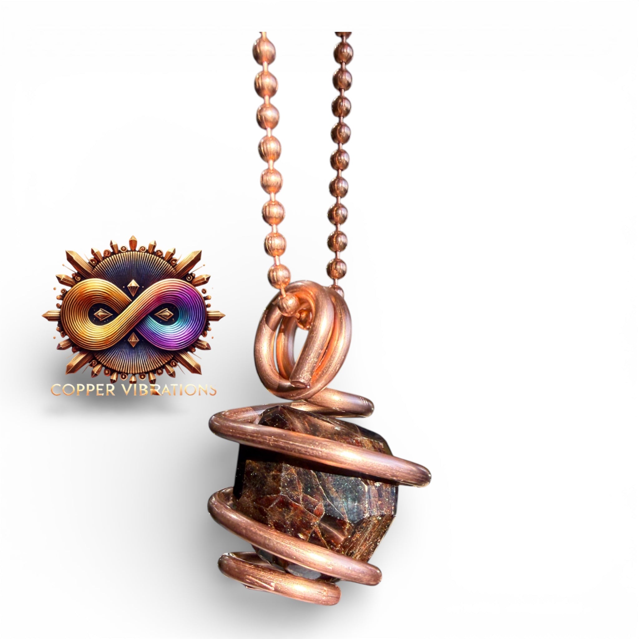 Chunky High Grade Garnet Copper Necklace
