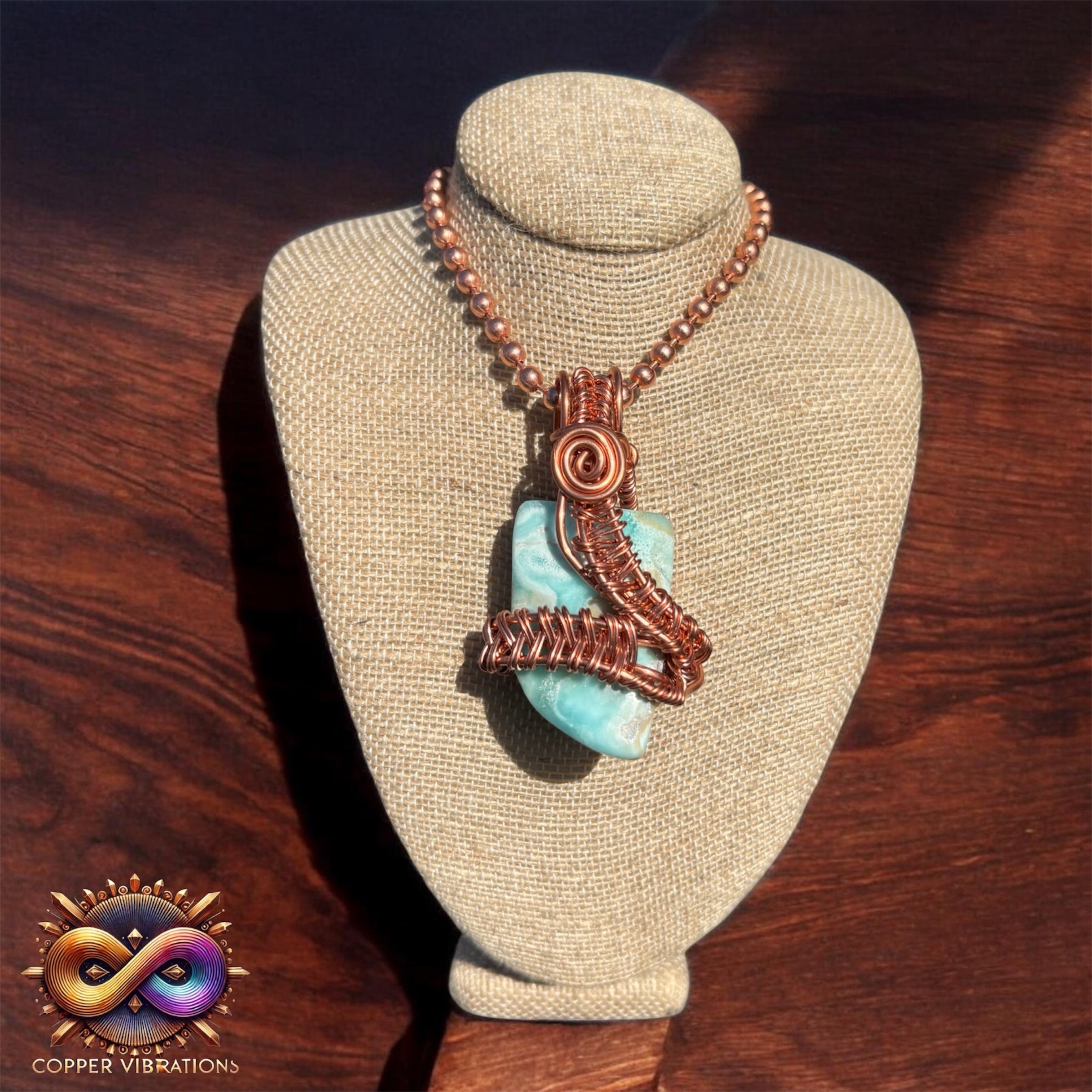 Blue Kyanite 24” Copper Necklace