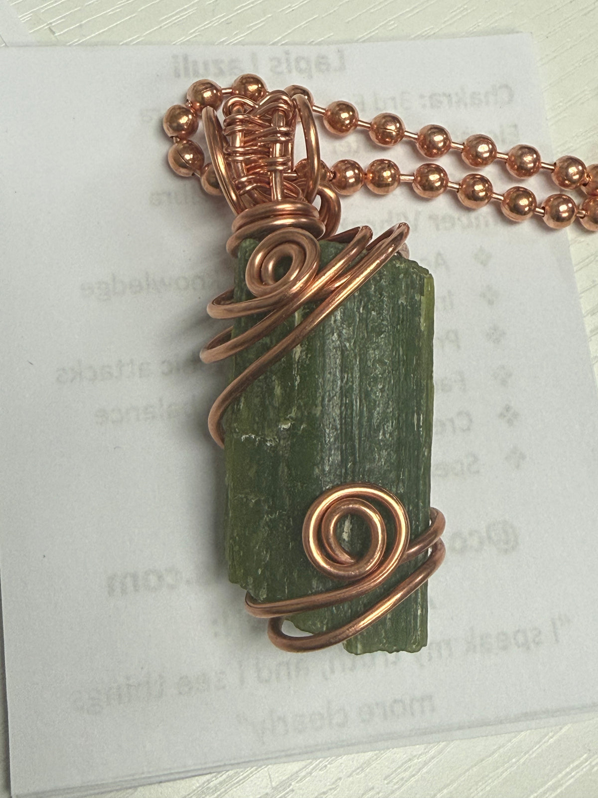 Raw Jade Creativity Weave 24” Copper Necklace