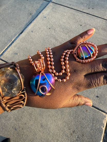 Rainbow Hematite 2pc Set