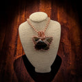 Chocolate Calcite Butterfly 24” Copper Necklace