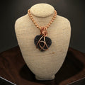 Black Amethyst Heart Necklace