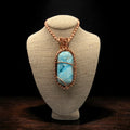 Hemimorphite Capsule 24” Copper Necklace