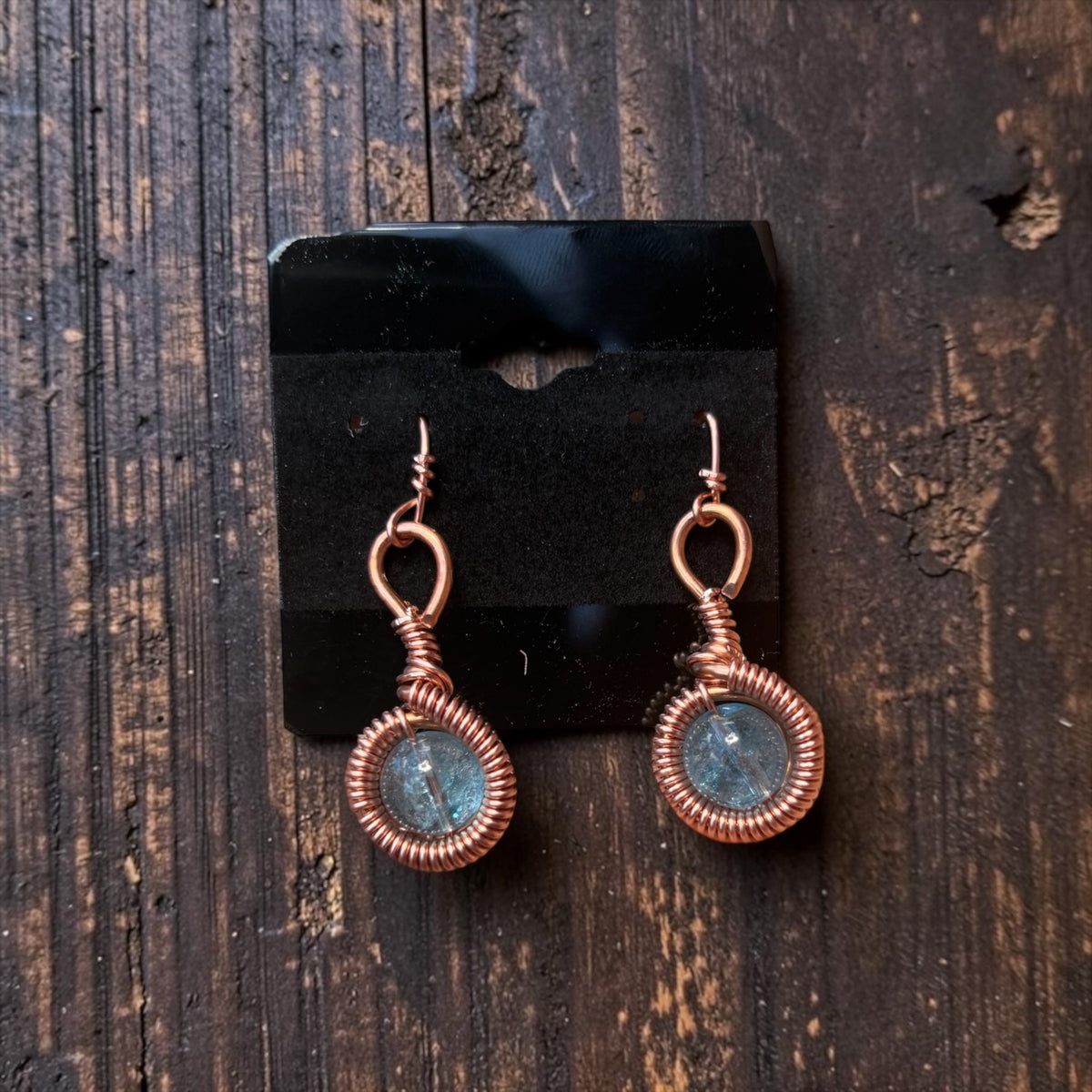 Blue Topaz CQ Copper Earrings