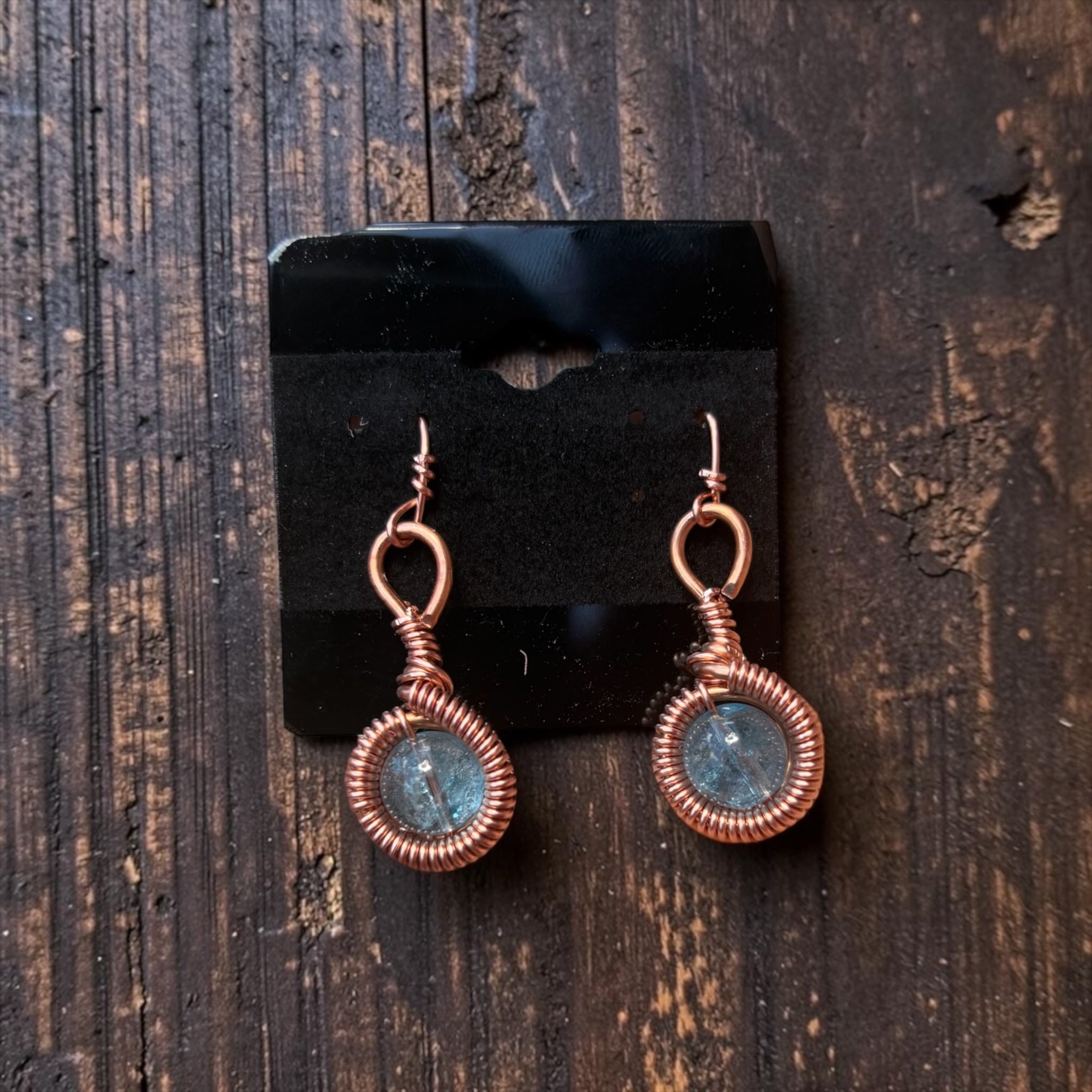 Blue Topaz CQ Copper Earrings